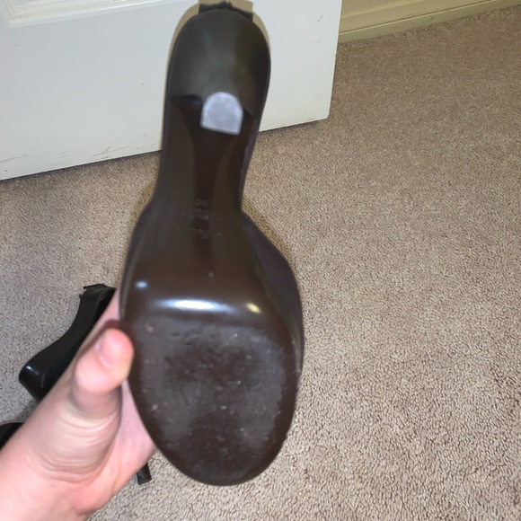 Fendi Suede Platform Peep Toe Heels Brown - Picture 6 of 6